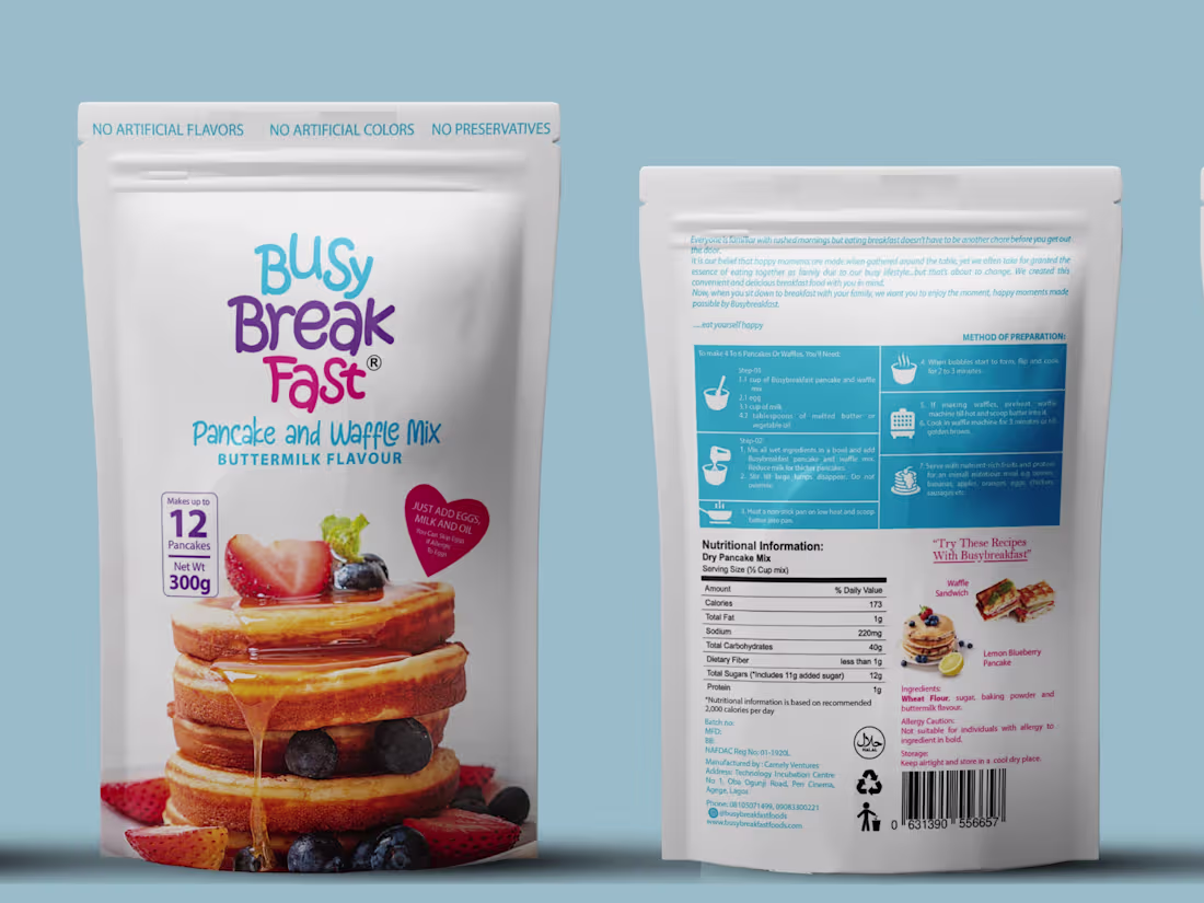 Cover image for Busy Breakfast Food Packaging, Label