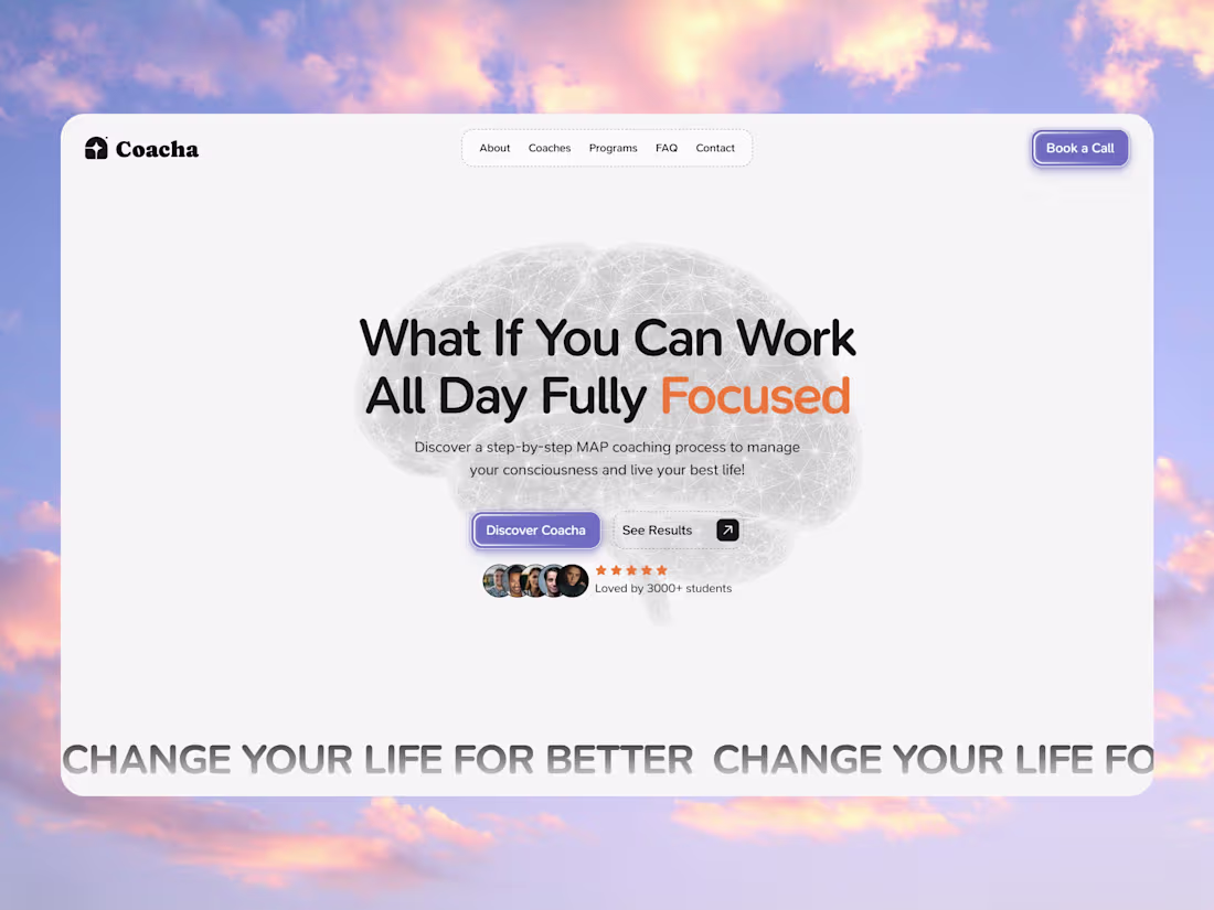 Cover image for Coacha Framer Landing Page Case Study