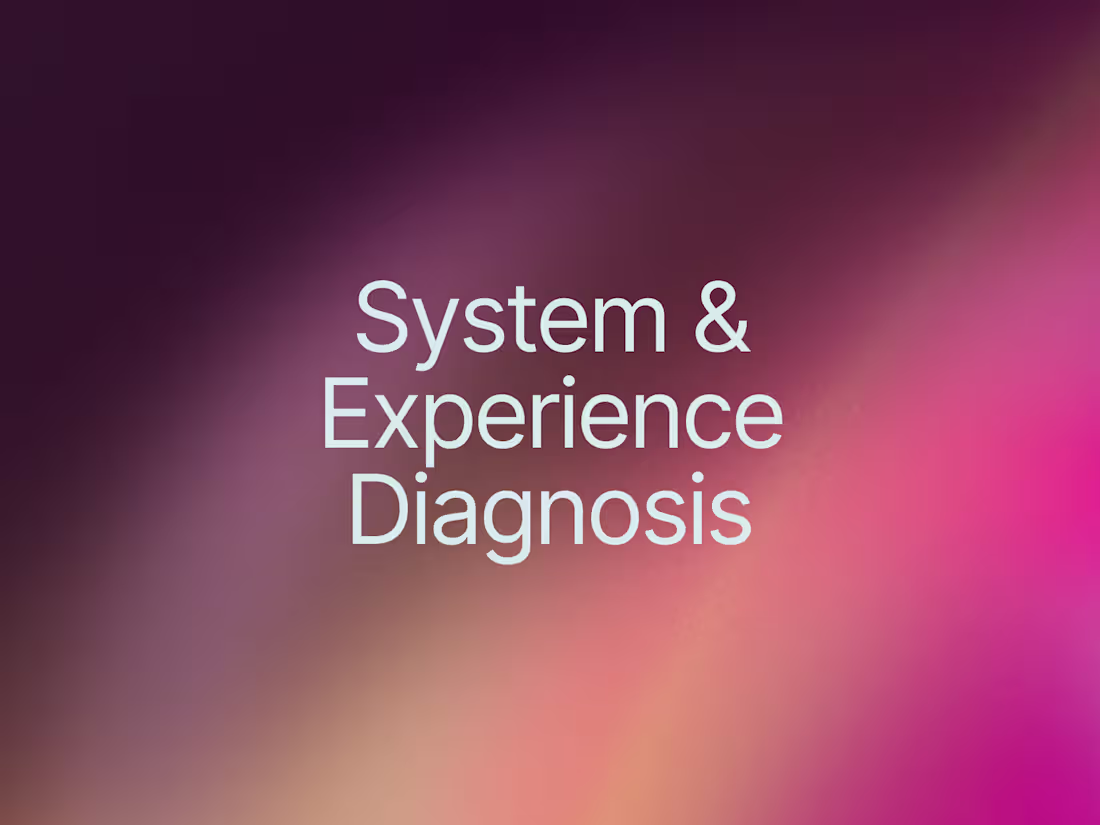 Cover image for System & Experience Diagnosis