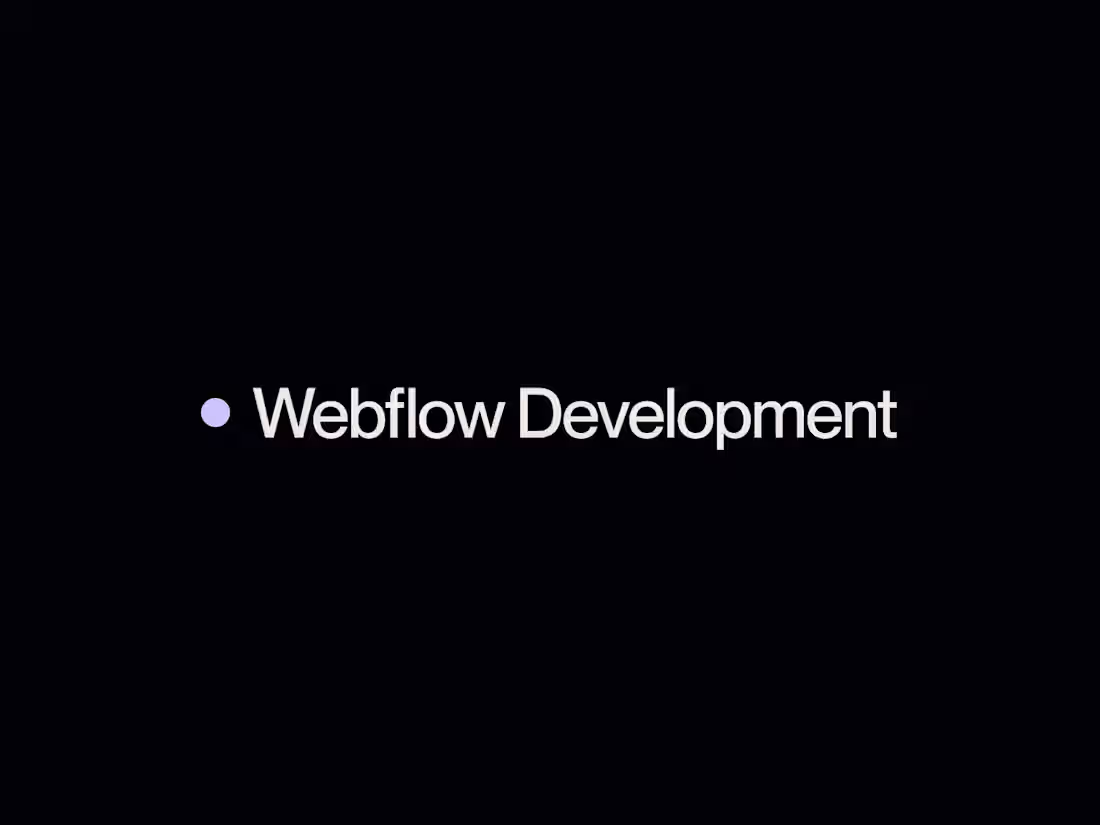 Cover image for Webflow Development