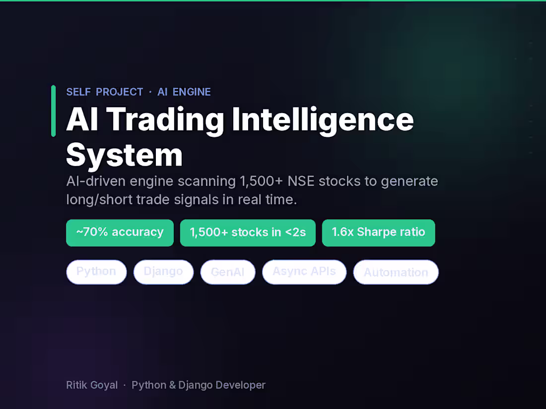 Cover image for An AI-driven trading engine that