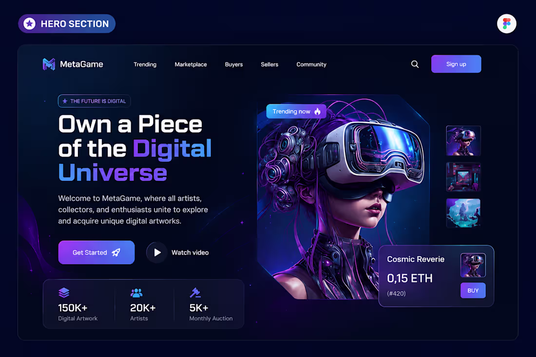 Cover image for Created a modern hero section