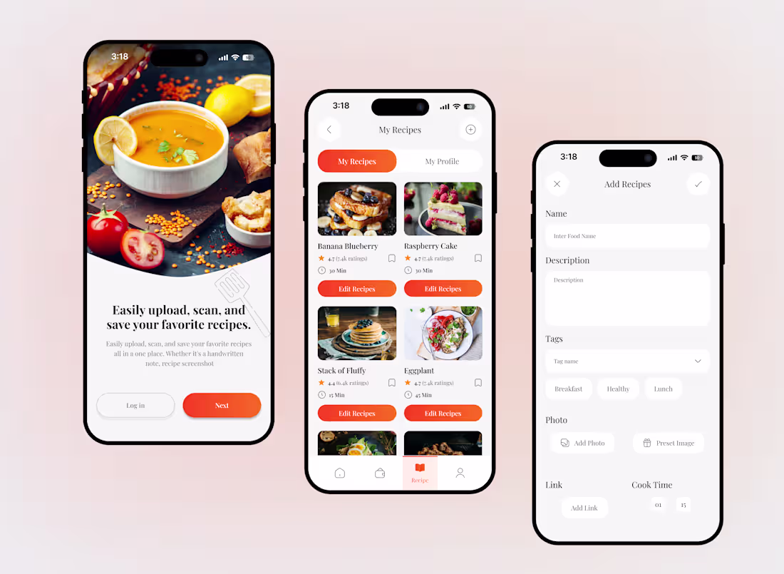 Cover image for Recipe App Design