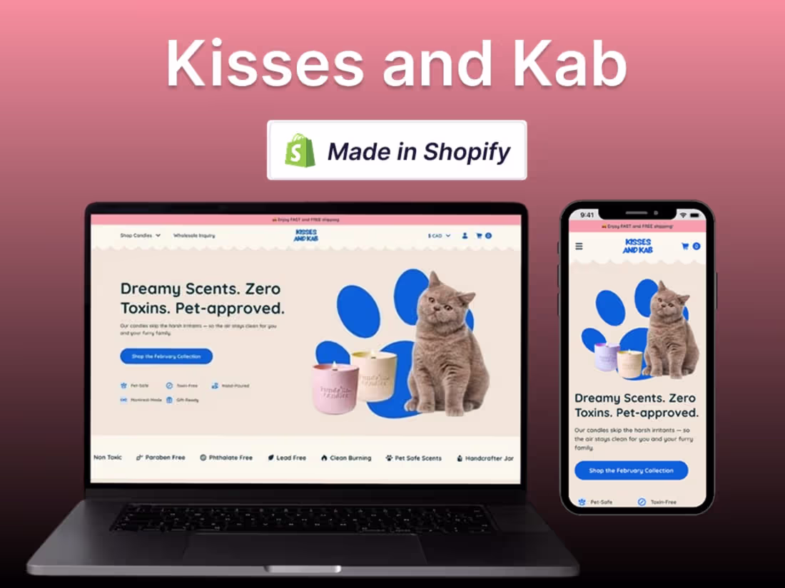 Cover image for Figma-to-Shopify Store Development for Candle Brand