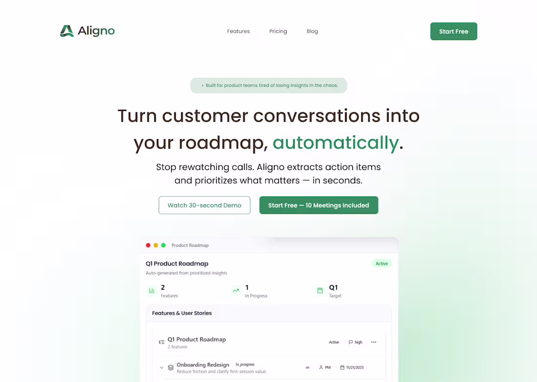 Cover image for I redesigned Aligno’s hero section. My goal was to improve h...