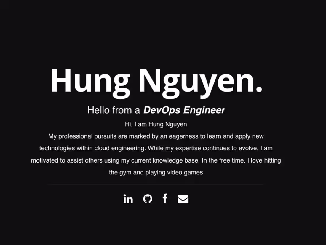 Cover image for Hung Nguyen | DevOps Engineer