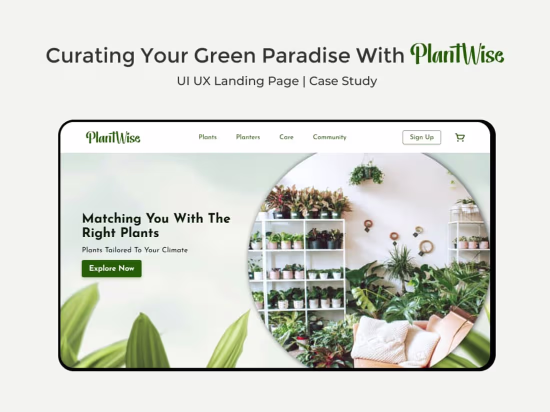 Cover image for Landing Page for a plant-centric brand - PlantWise