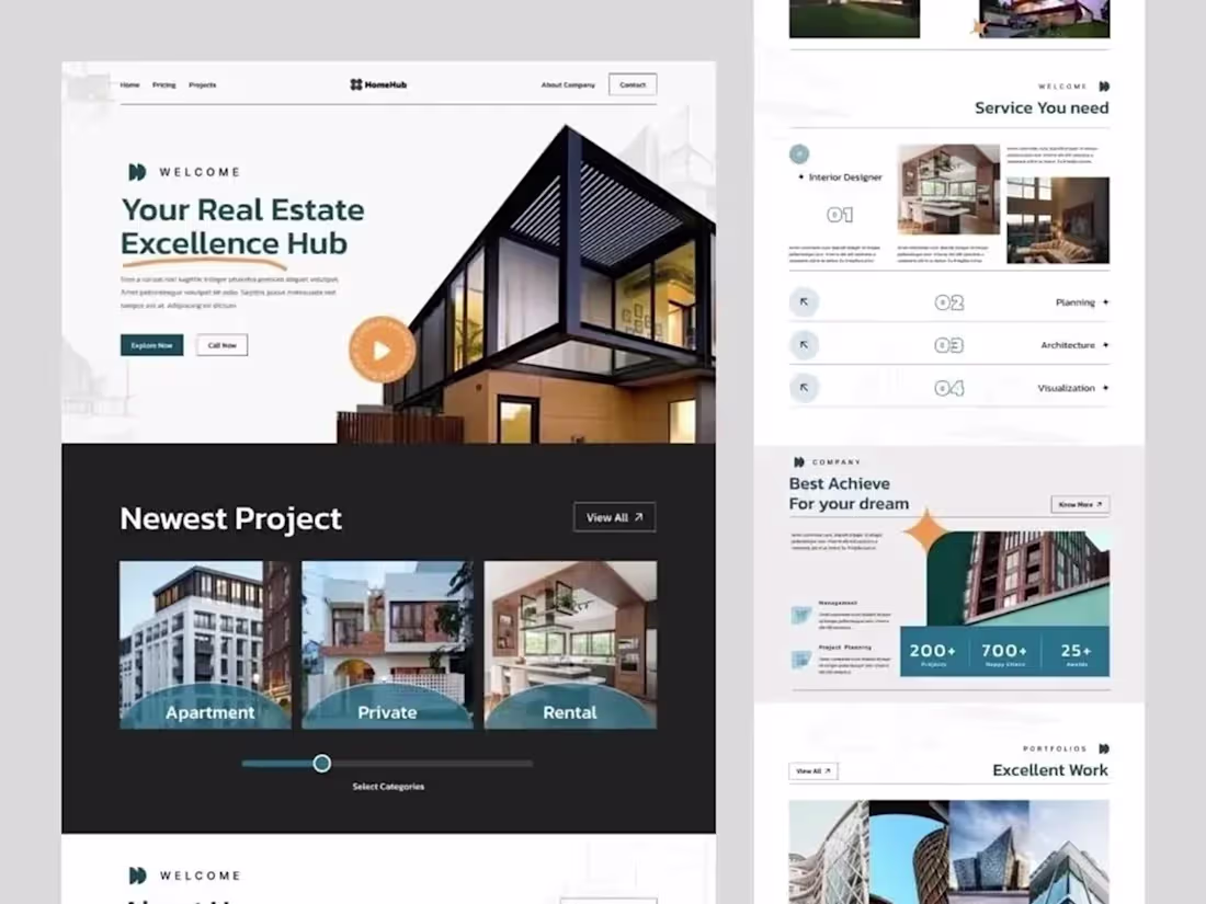 Cover image for Real Estate Website Landing Page