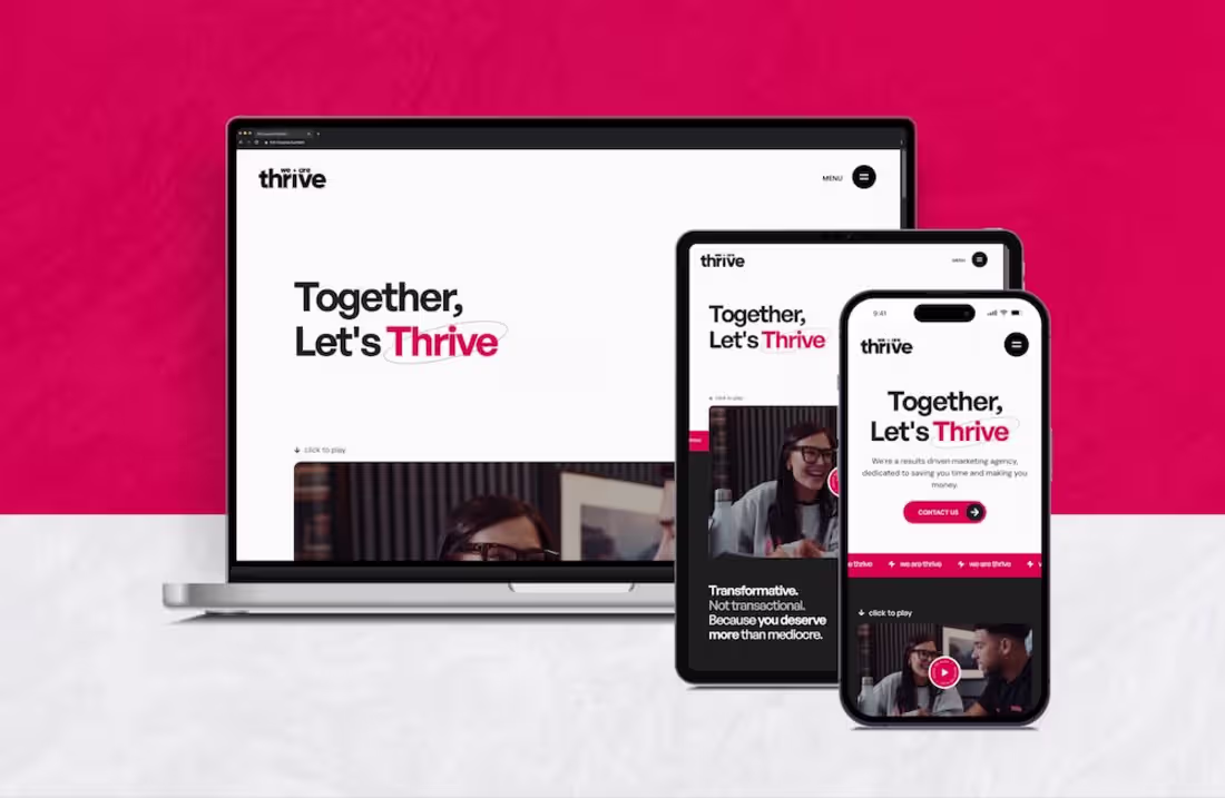 Cover image for We are Thrive Marketing – Website Design & Development