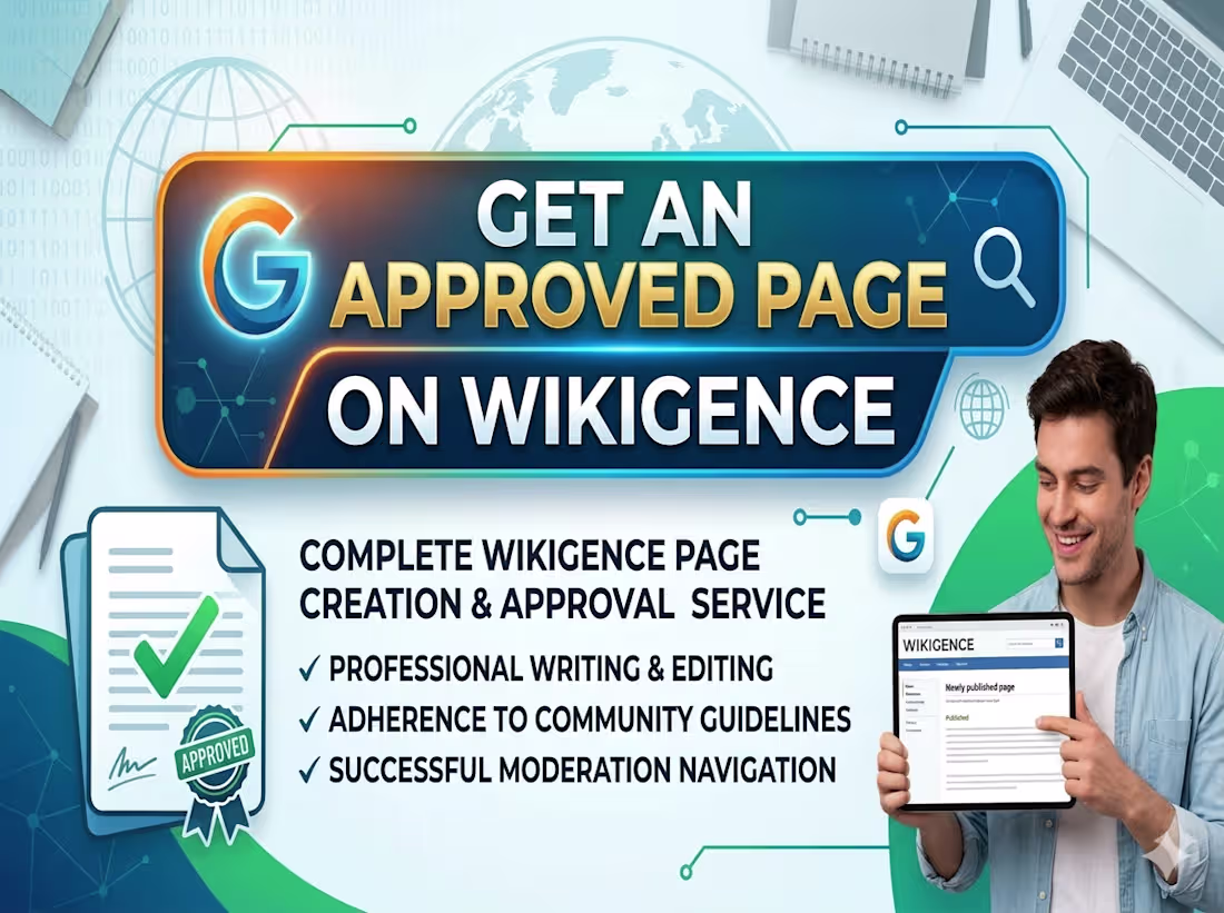 Cover image for Get an approved page from WikiGence