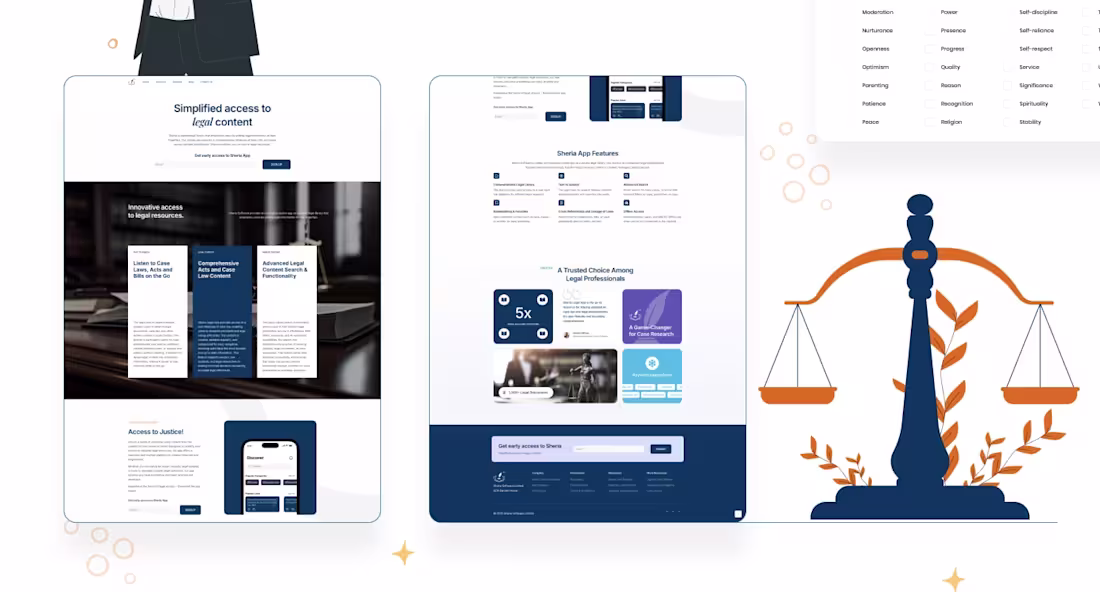 Cover image for 💻 Modern Web Design for Sheria Software, ⚖️ a Legal Technol...