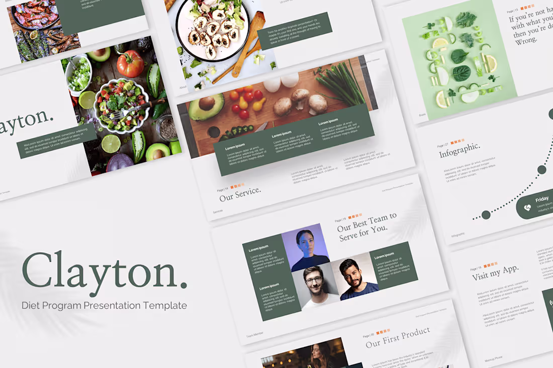 Cover image for Clayton - Diet Program Presentation Template