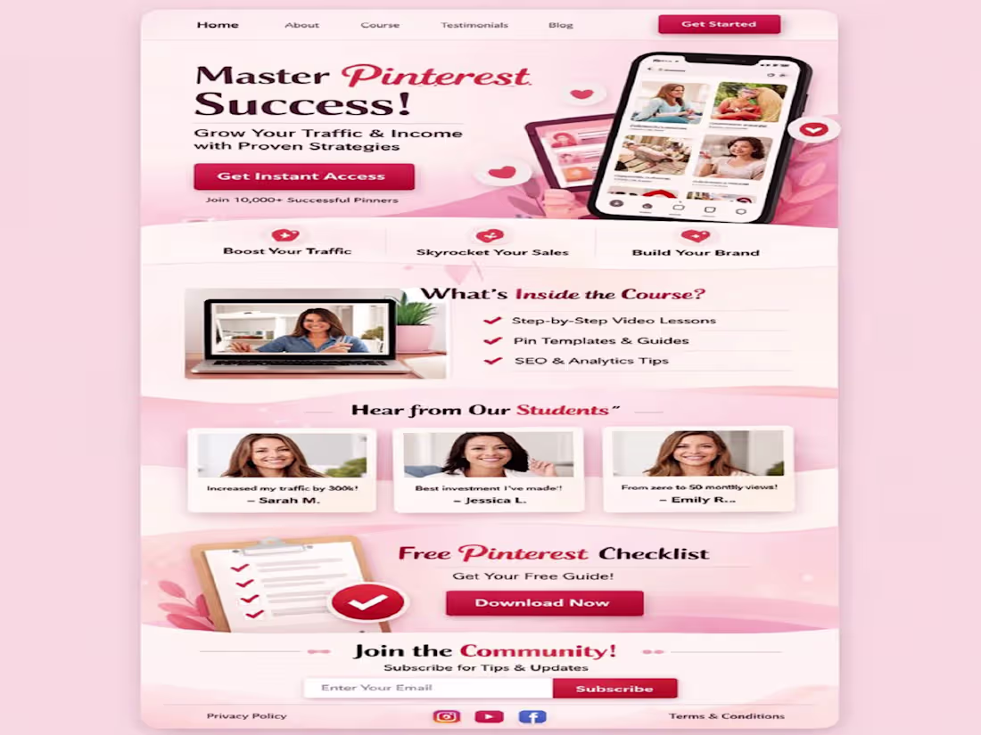 Cover image for Landing page copy crafted to