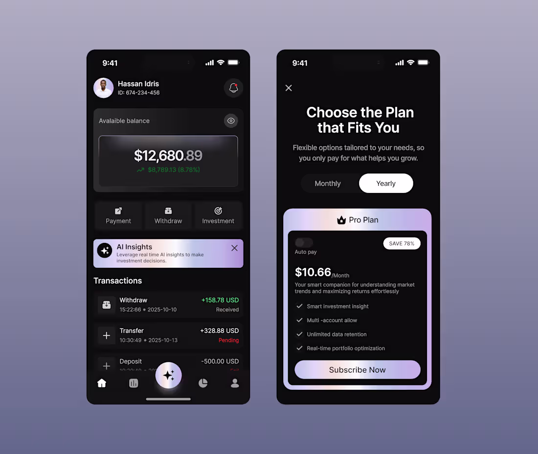 Cover image for Fin App Design #figma #mobileapp #ui/ux