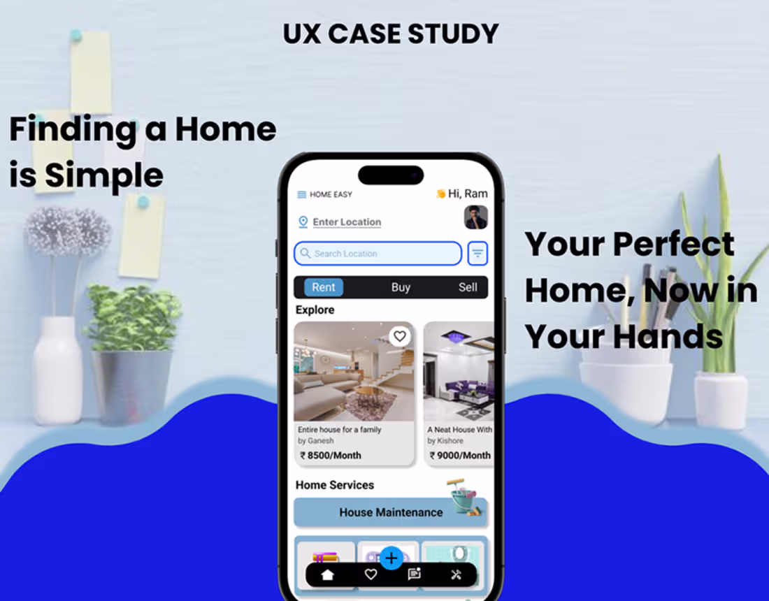 Cover image for Home Easy/ UX Case Study on Behance