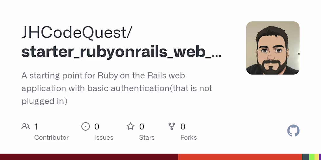 Cover image for Ruby on Rails Authentication Template Project