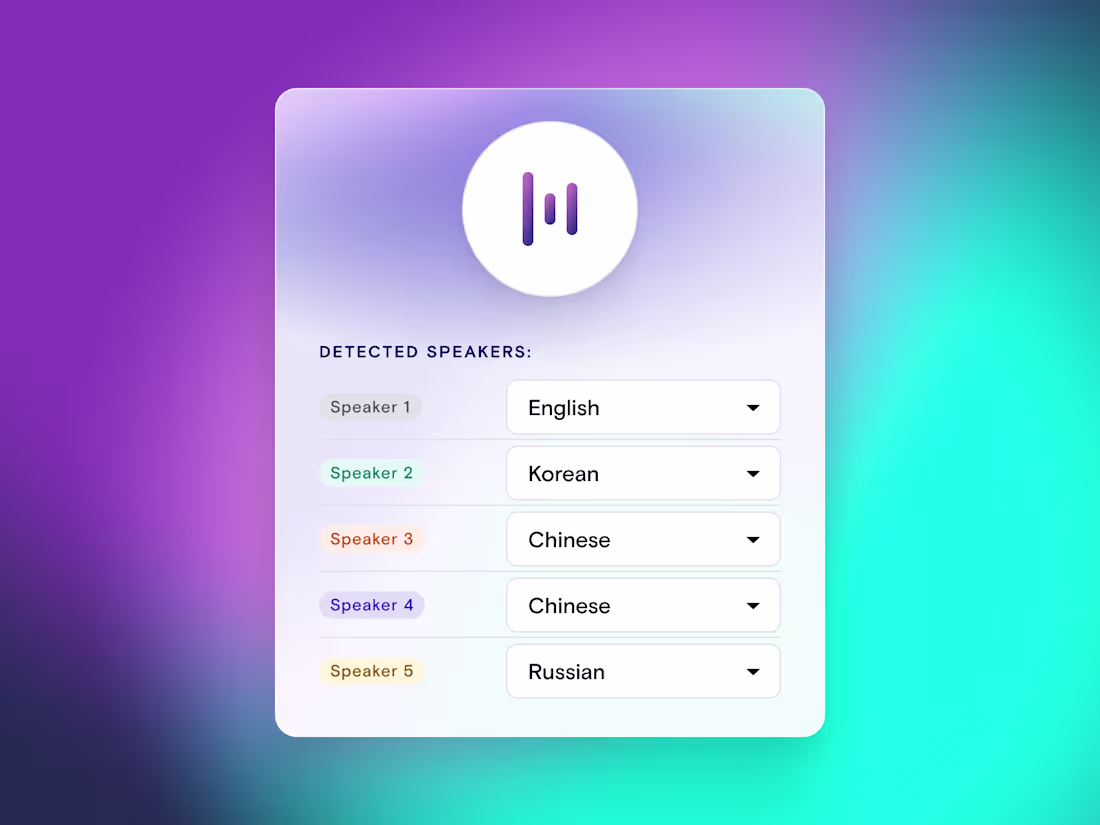 Cover image for Interface for a multimodal AI audio translation tool. Imagin...