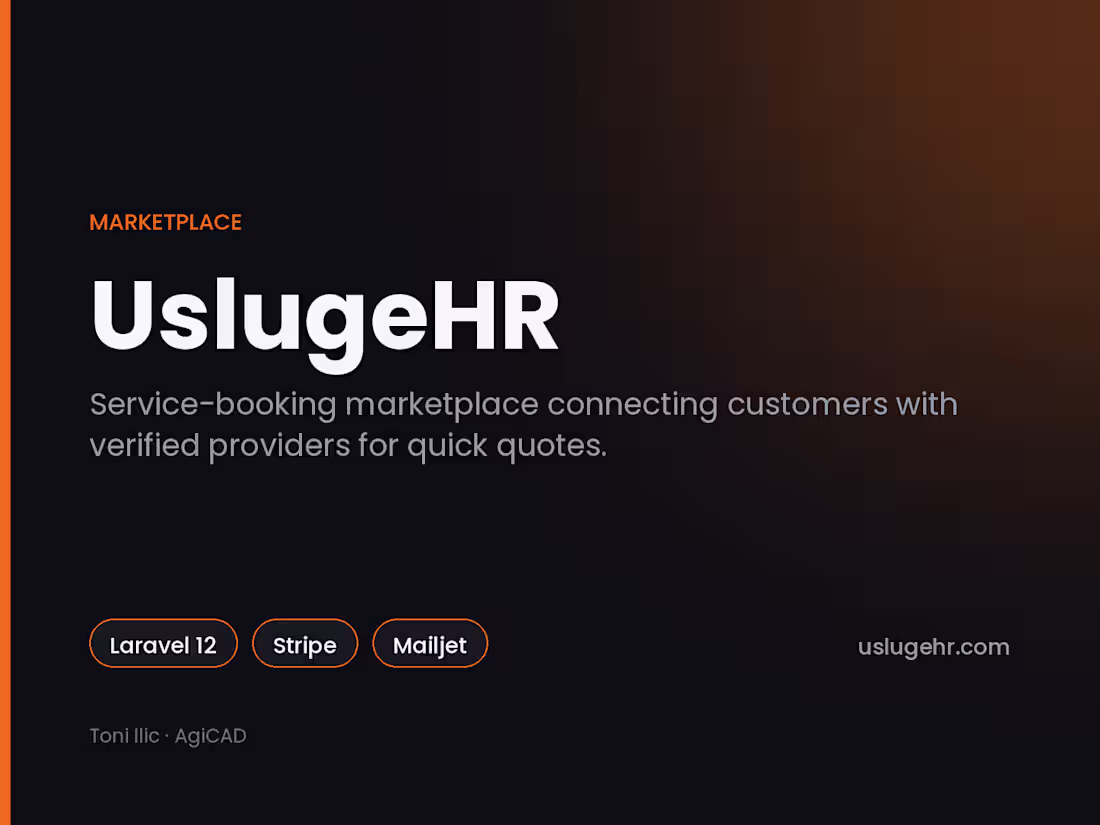 Cover image for UslugeHR — a service-booking marketplace
