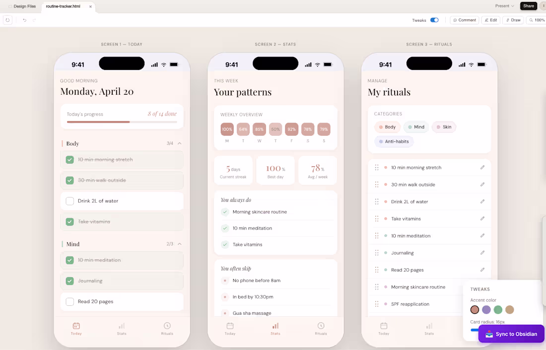 Cover image for Routine — Daily Self-Care Tracker
Live
