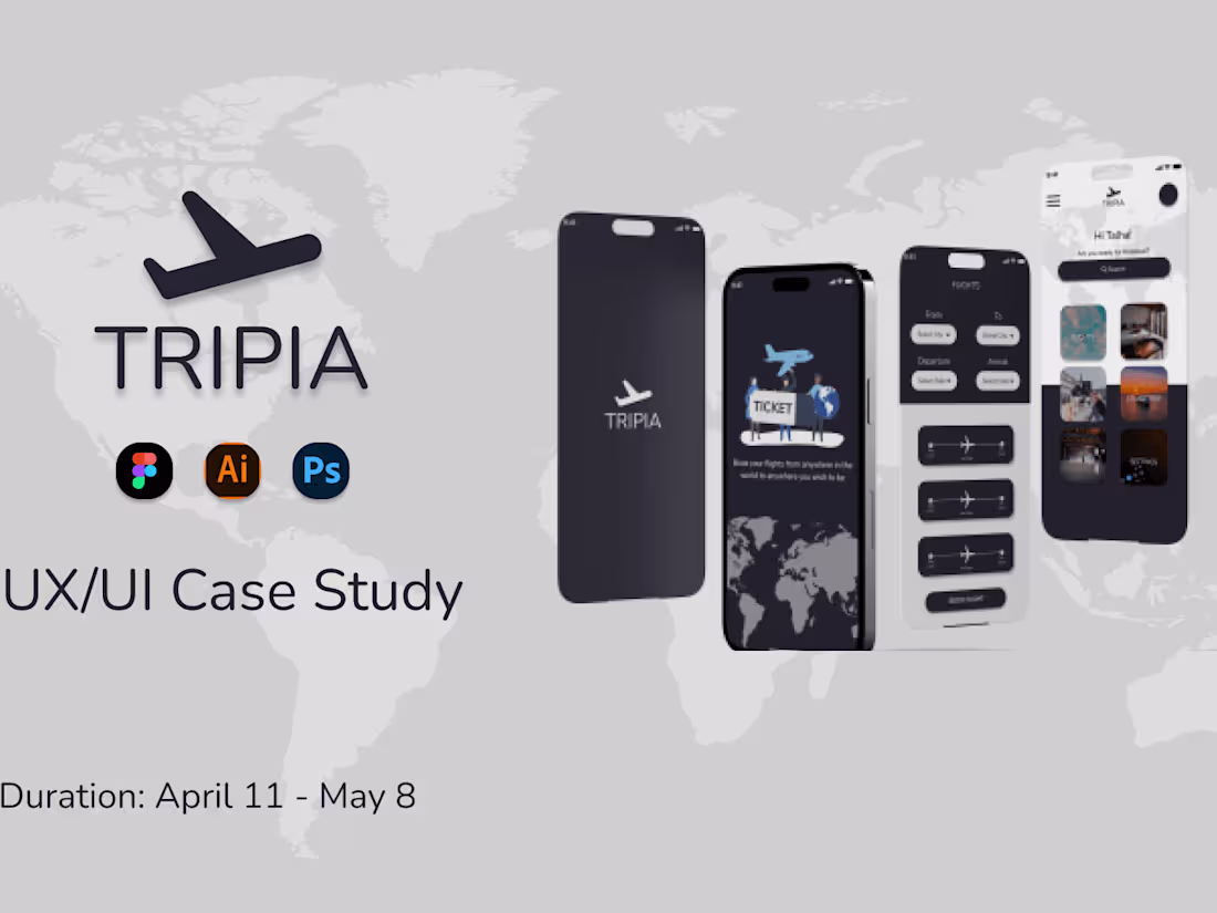 Cover image for Tripia Mobile App Design