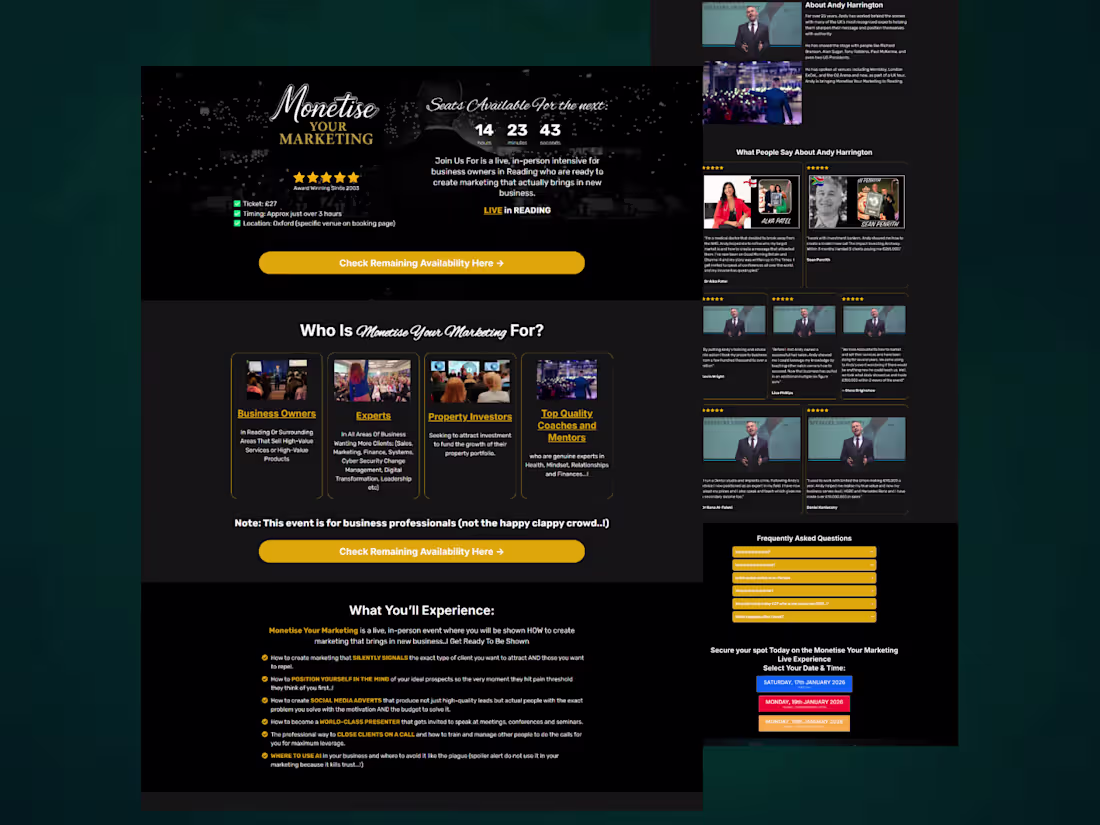 Cover image for Landing Page Design completed on gohighlevel