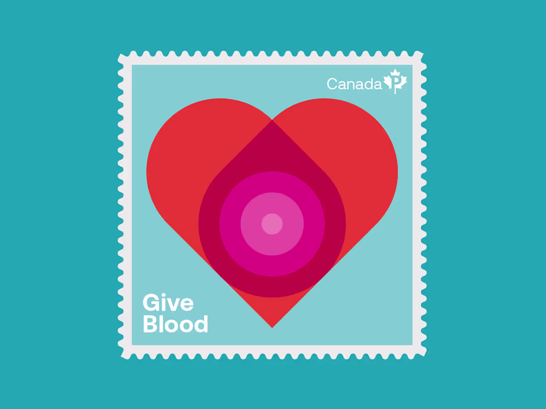 Cover image for Blood Donor Stamp for Canada Post