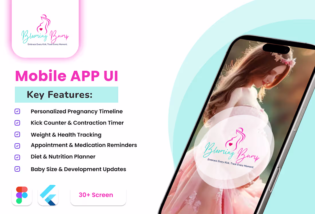 Cover image for Pregnancy Tracking app UI Design!