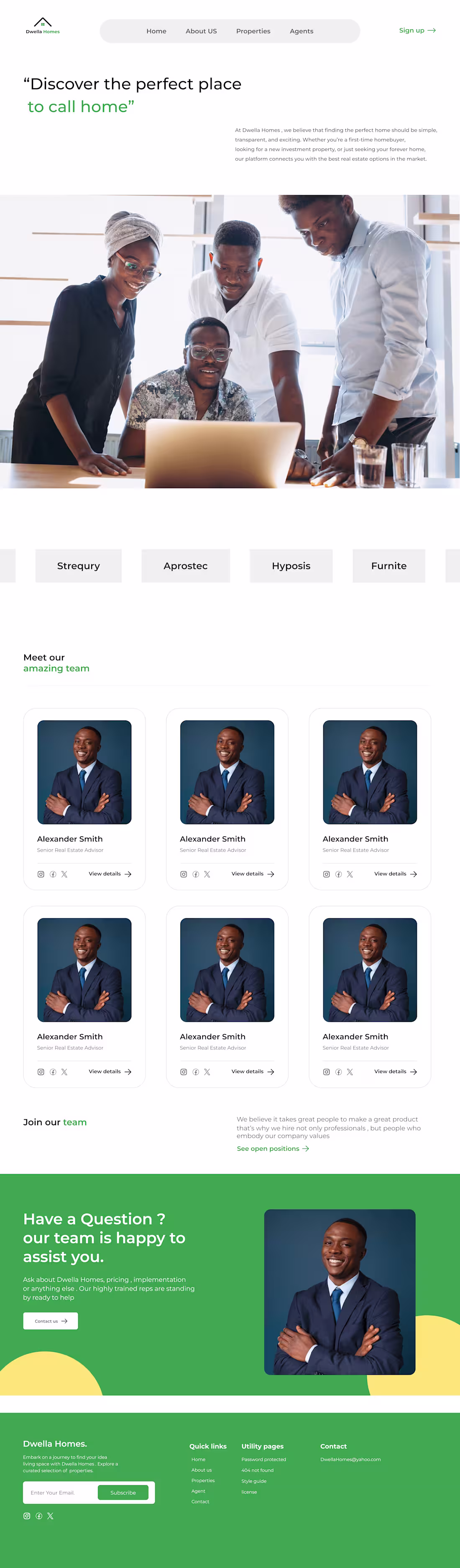 Cover image for Dwellas Homes [Real Estate Web UI design]