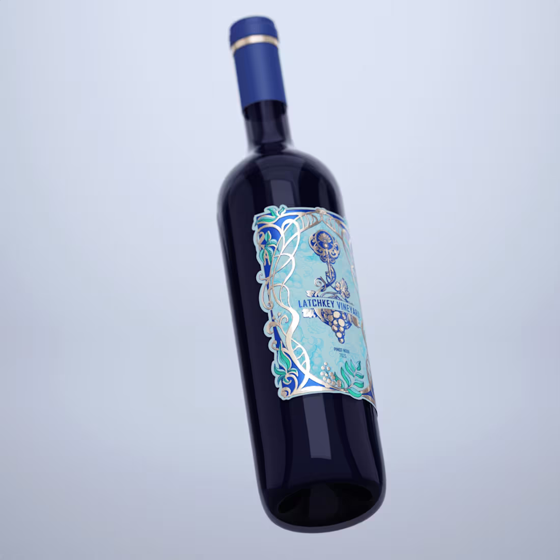 Cover image for Latchkey Vineyard label and modelling