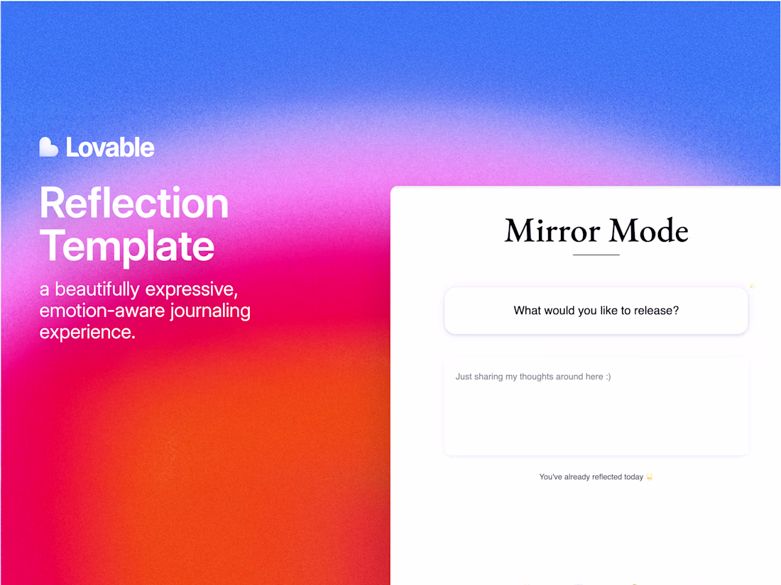 Cover image for Mirror Mode – Daily Reflection Template
