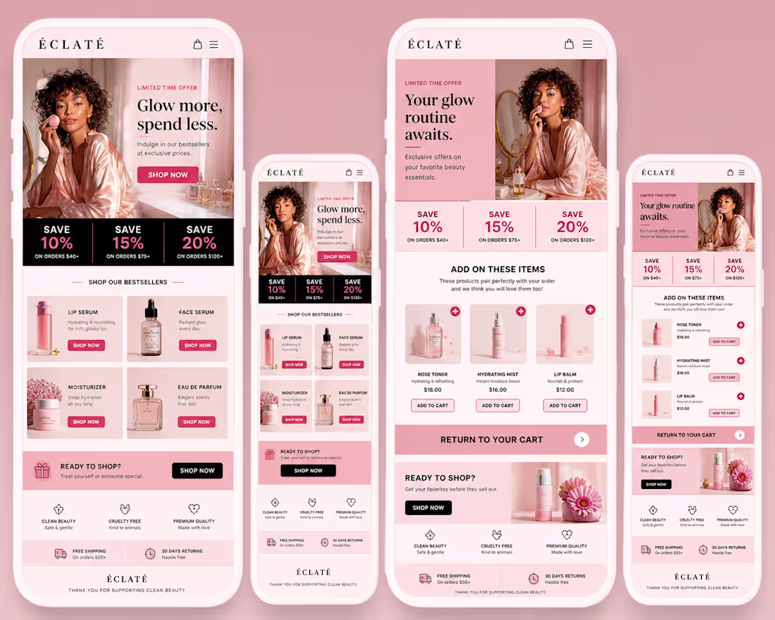 Cover image for High-Converting Beauty Email Design for E-commerce Brand