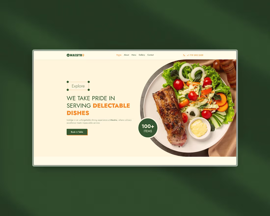 Cover image for Premium Restaurant Framer Template
