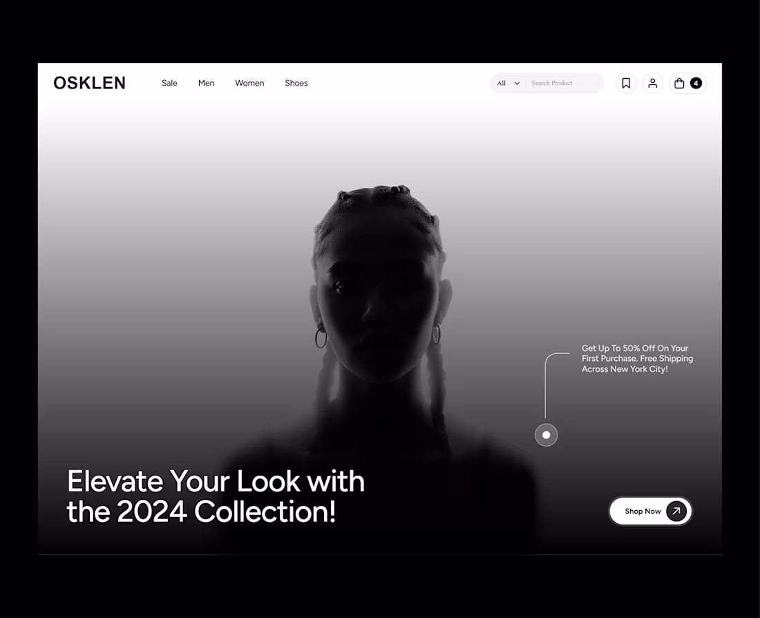 Cover image for OSKLEN: Eccomerce Fashion Website Landing Page