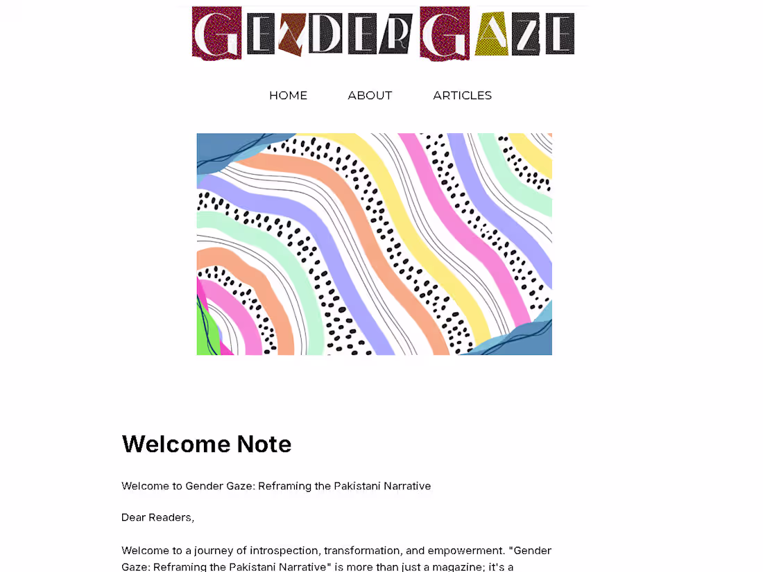 Cover image for Gender Gaze | Blog Website