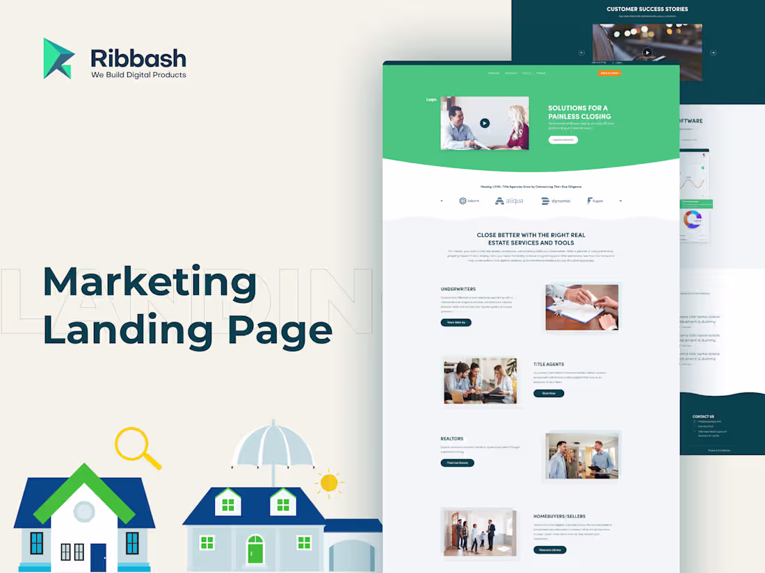 Cover image for Marketing Website and Web App UI/UX Design