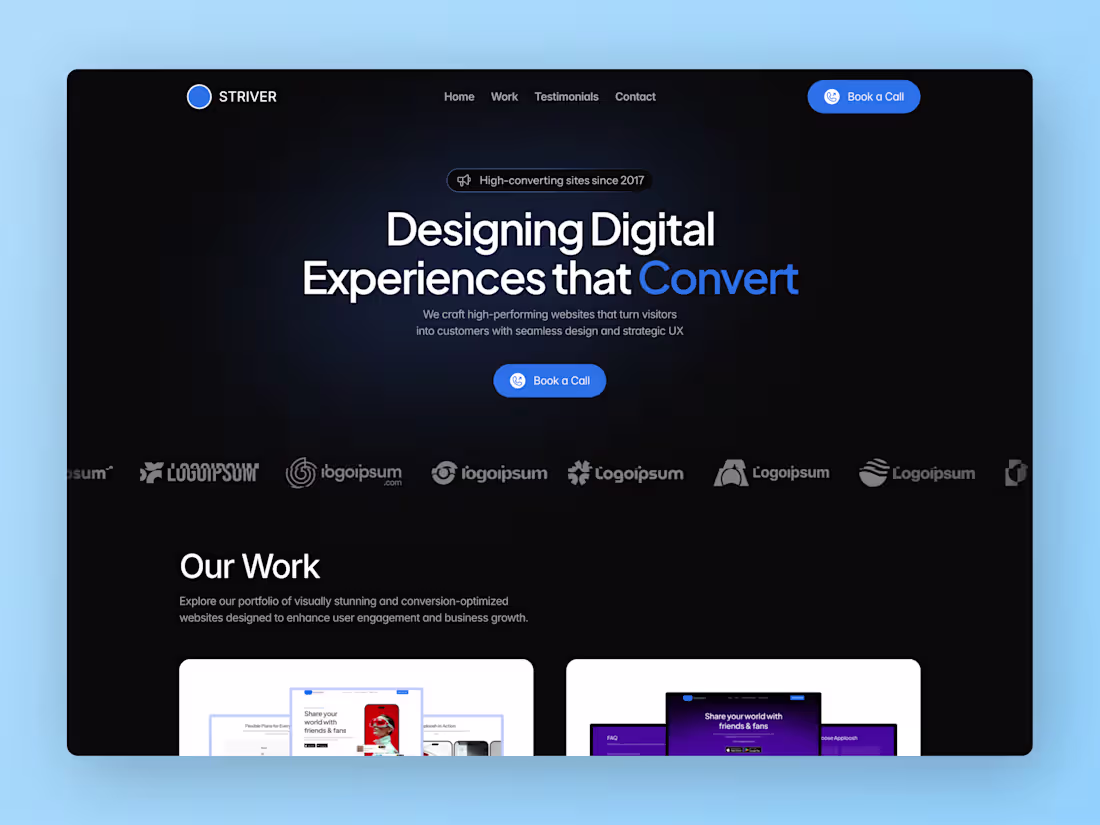 Cover image for Striver - Modern Agency & Portfolio Template
