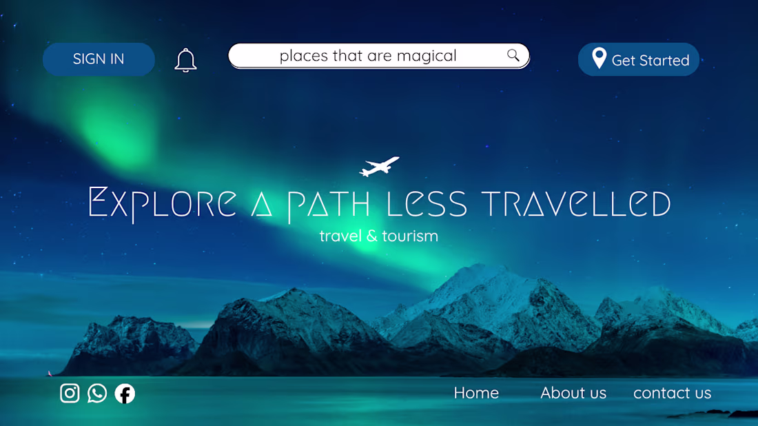 Cover image for Travel & Tourism Landing Page