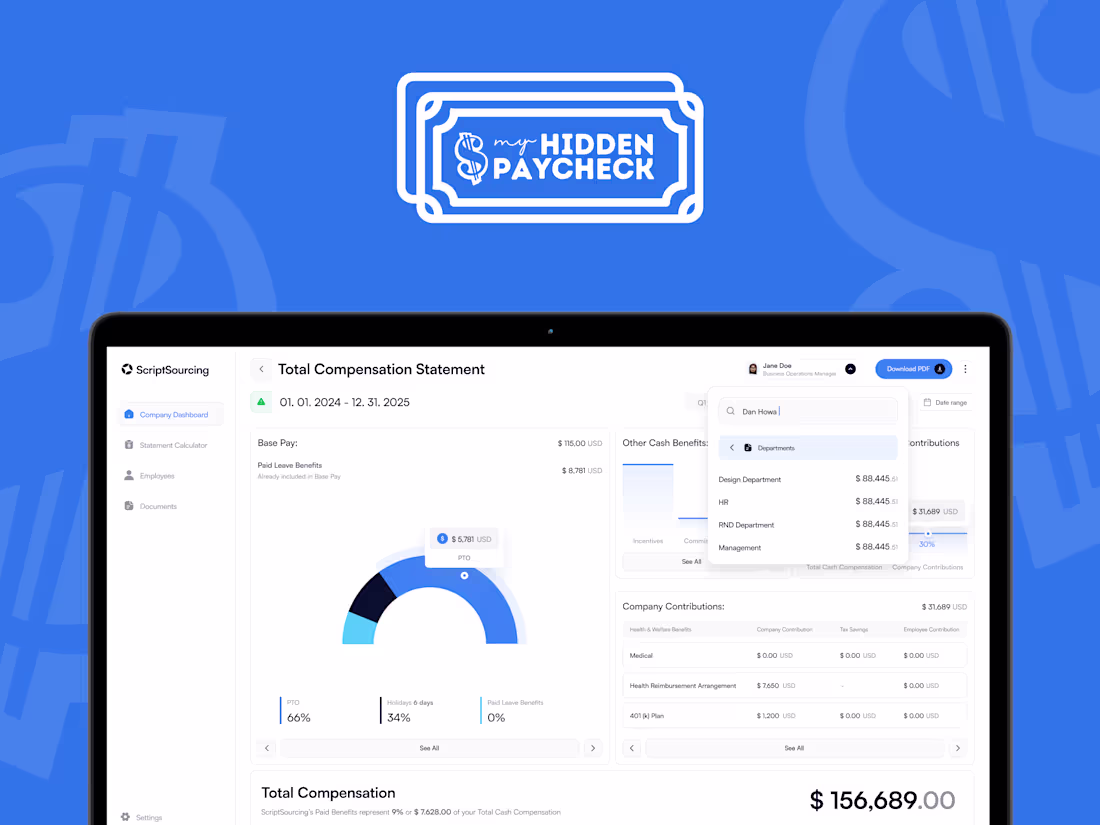 Cover image for MyHiddenPaycheck: HRM B2B SaaS platform for Payroll Transparency