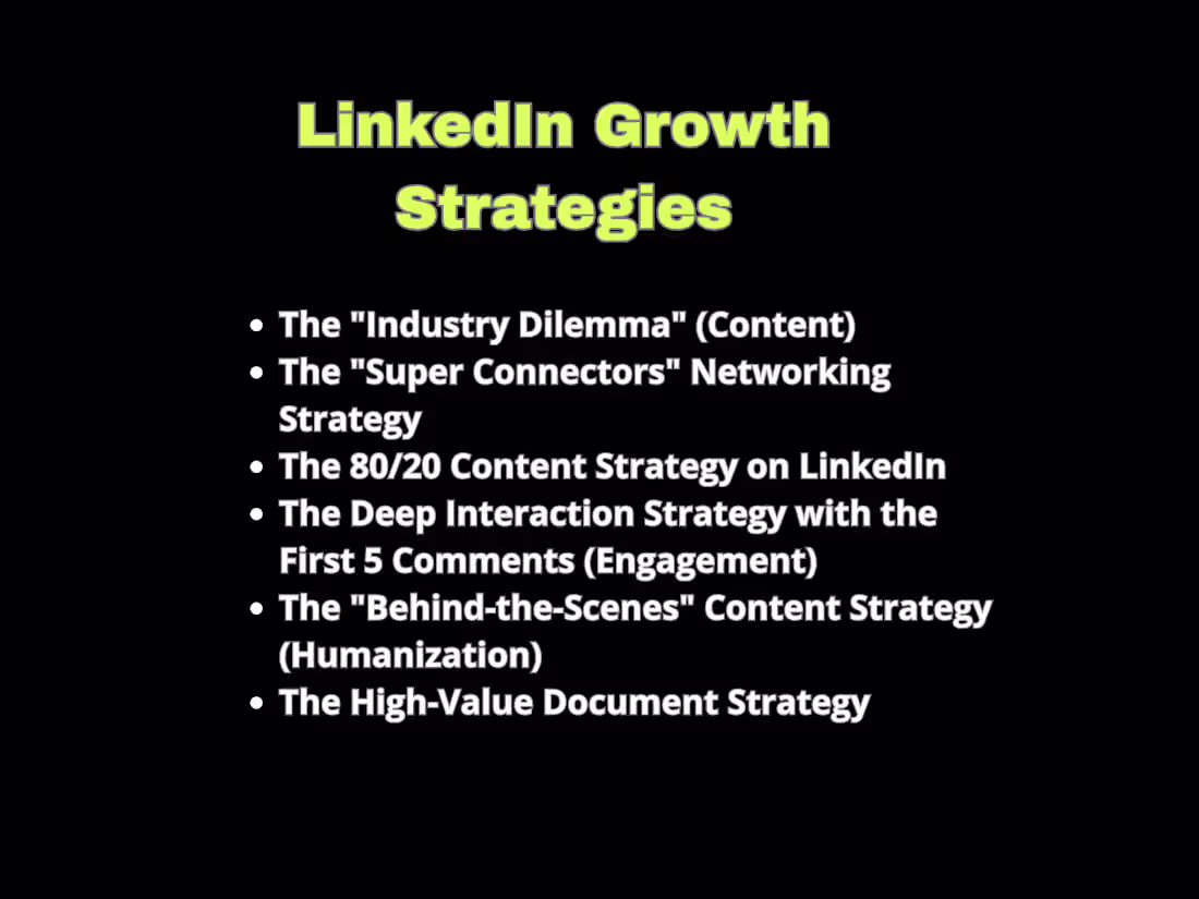 Cover image for Of these 6 LinkedIn growth strategies (Industry Dilemma, 80/...