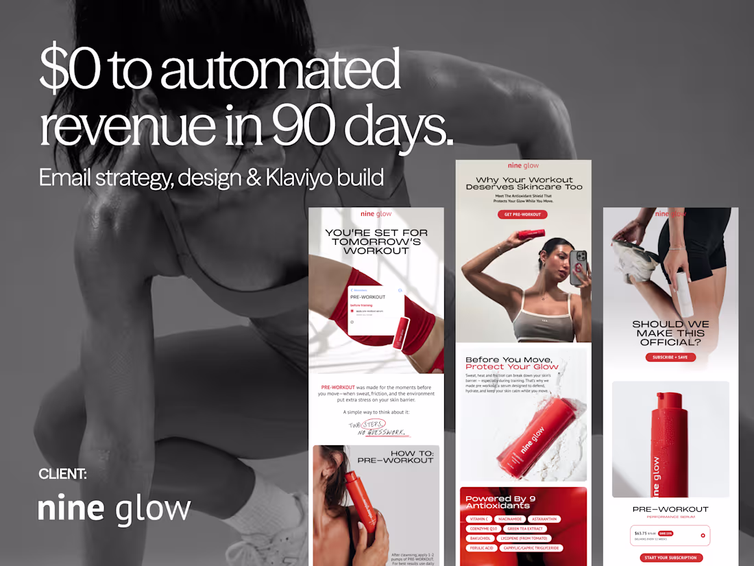Cover image for Title: Nine Glow Skin — Email Marketing