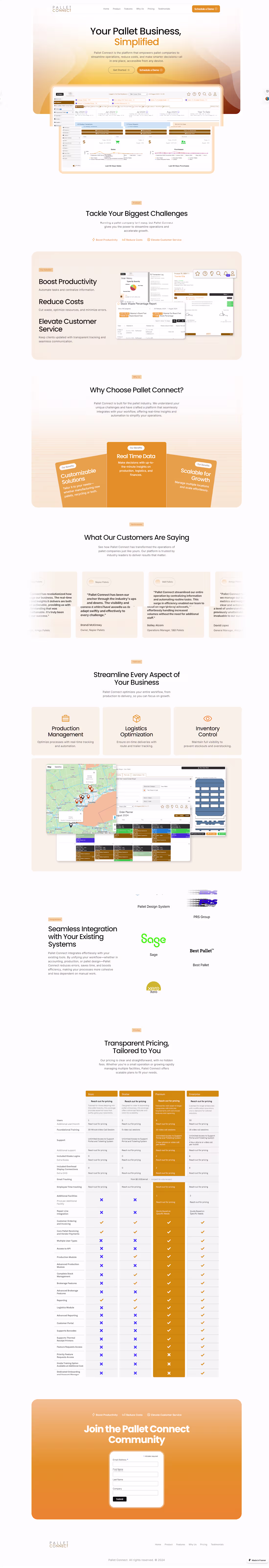 Cover image for Pallet Connect ERP Landing Page Design