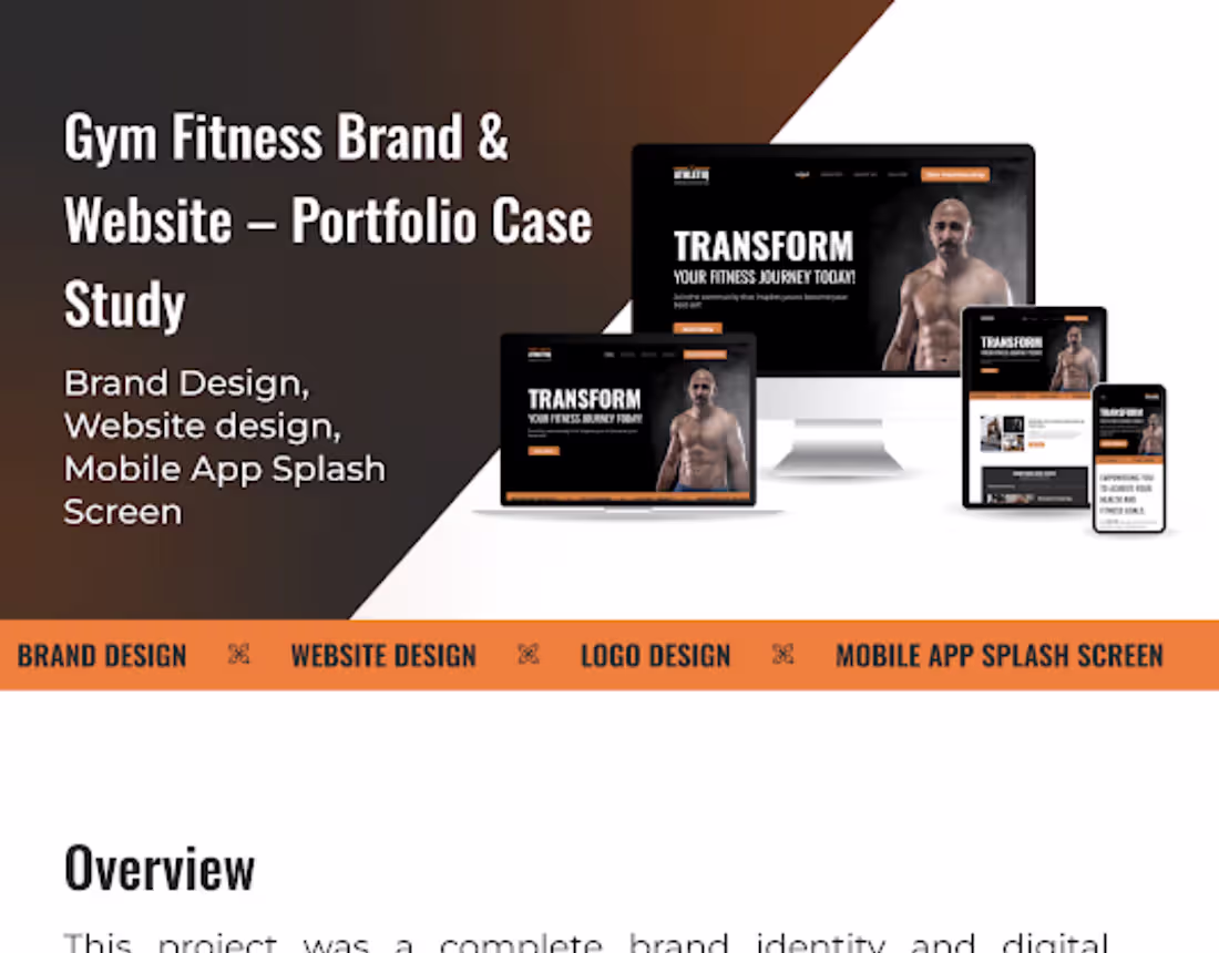 Cover image for Gym Fitness Brand & Website Design- Casestudy