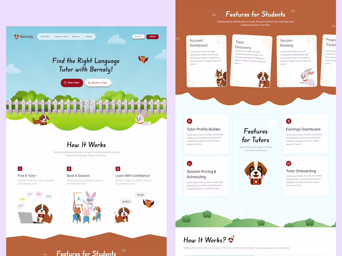 Cover image for Kids Learning Platform Landing Page