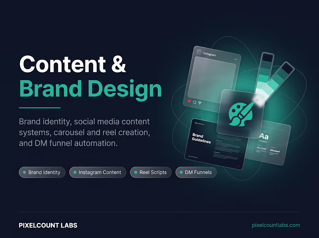 Cover image for Social Media Content + Brand Identity for Startups