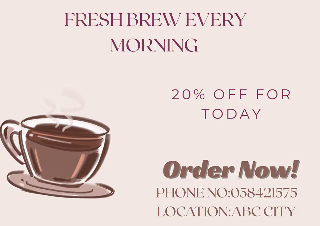 Cover image for This coffee promotion design was