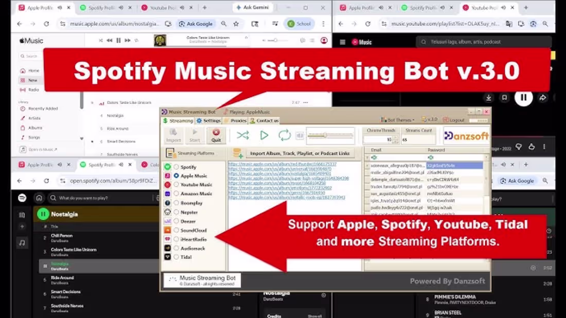 Cover image for develop music streaming bot, spotify bot, youtube music bot, sou
