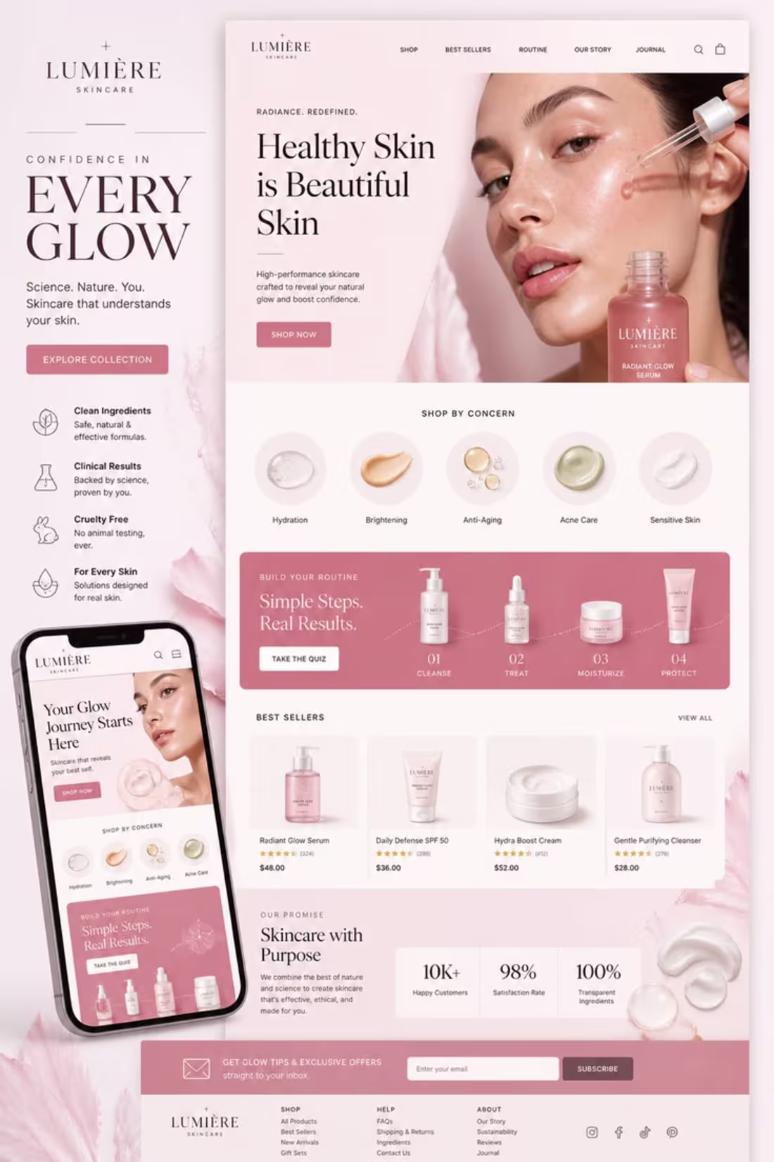 Cover image for Building the Lumière Skincare website