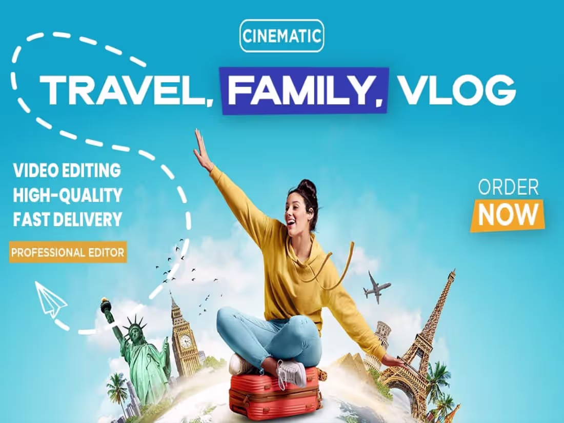 Cover image for Travel, Family and Vlog Video Editing