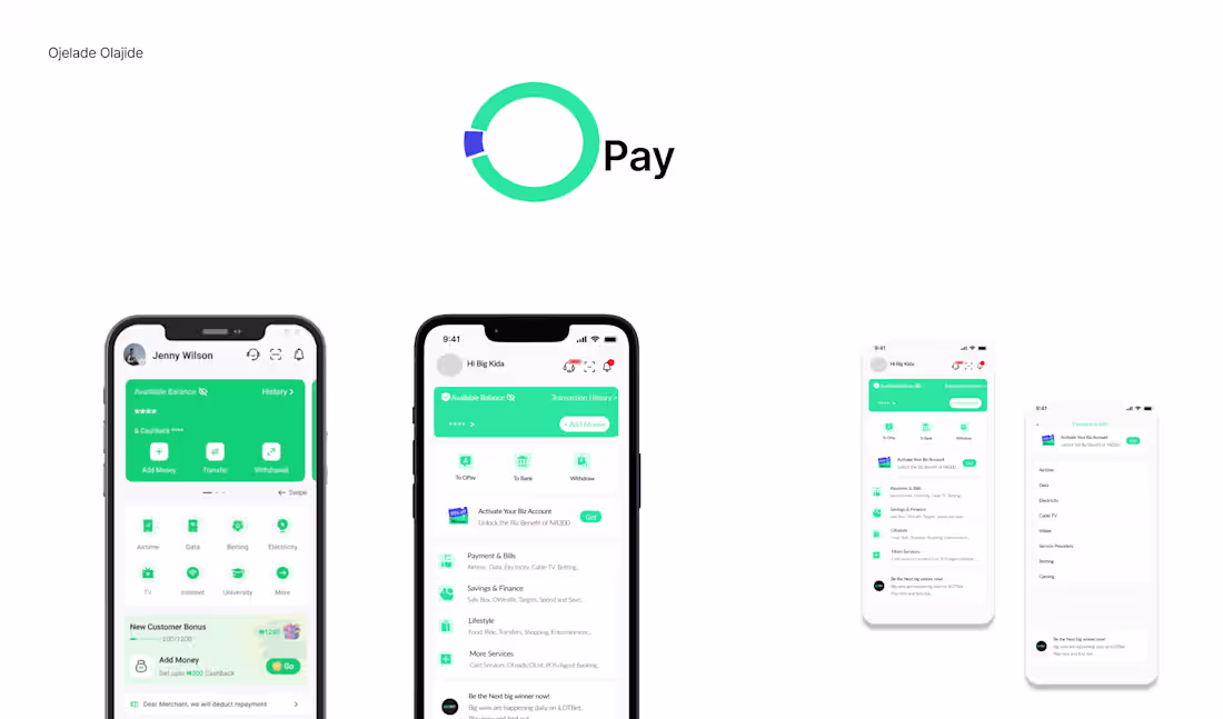 Cover image for I redesigned the OPay mobile app to create a cleaner, more o...