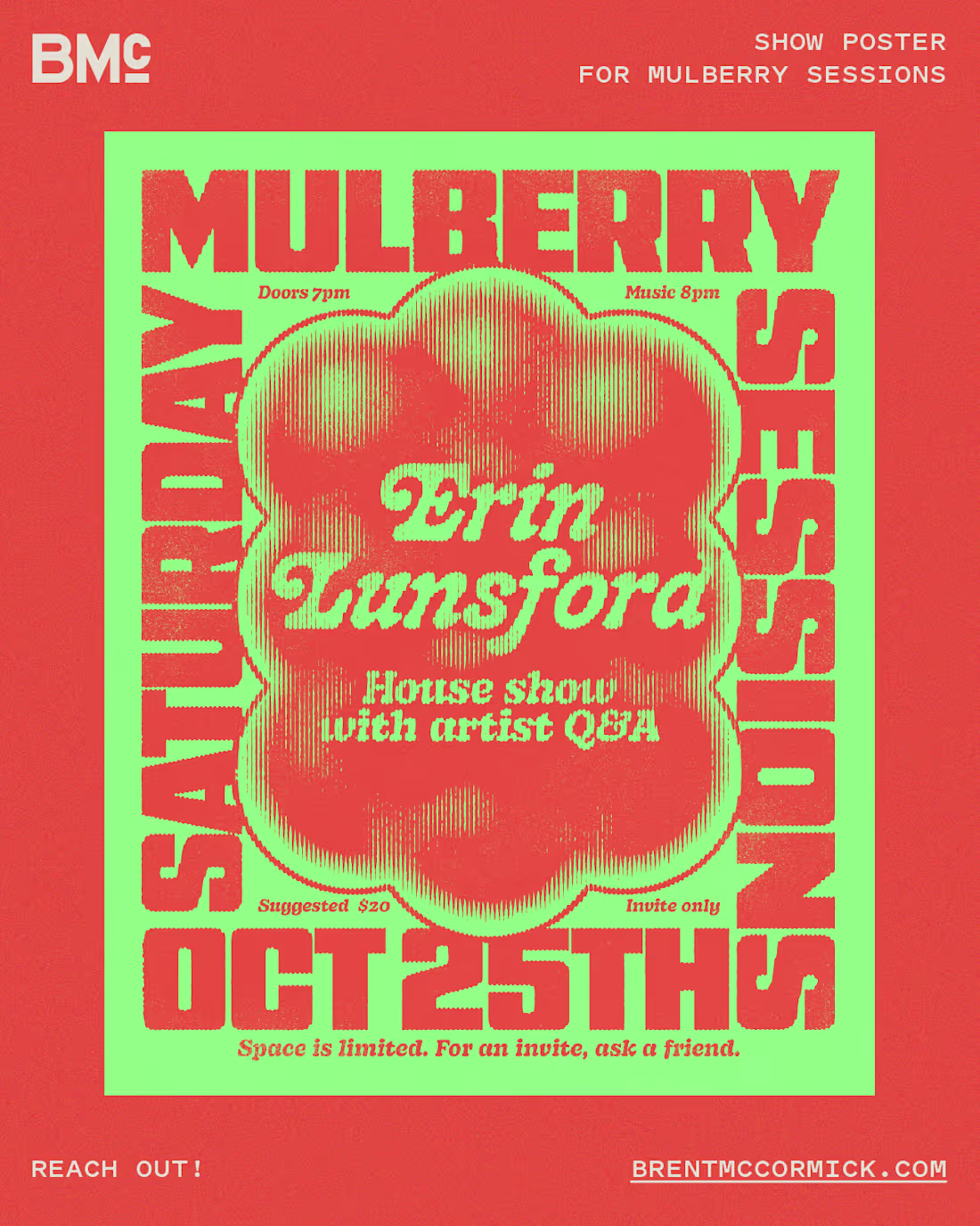 Cover image for Hey there. Here is a concert poster design for a house show ...